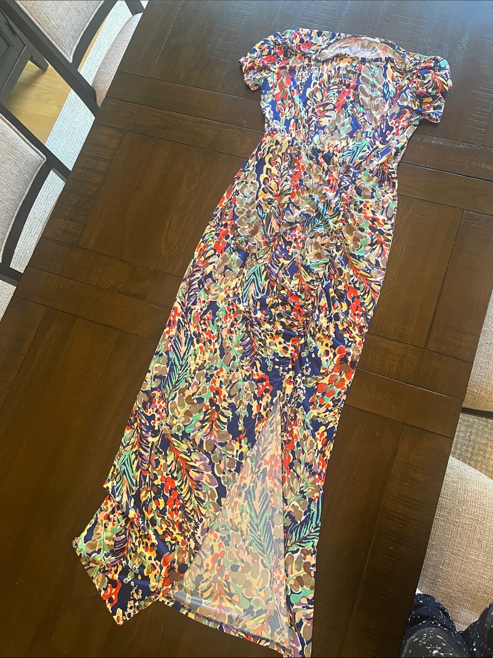 Maternity Vibrant Floral Maxi Dress - Multicolor